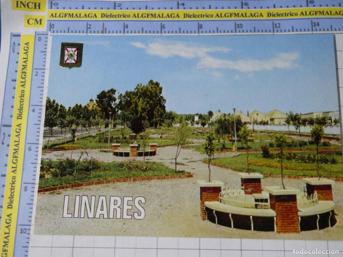 Postales: POSTAL DE JAEN. A&Ntilde;O 1975. LINARES VISTA PARCIAL PARQUE DE LA VIRGEN DE LINAREJOS 41 ESCUDO ORO. 1546