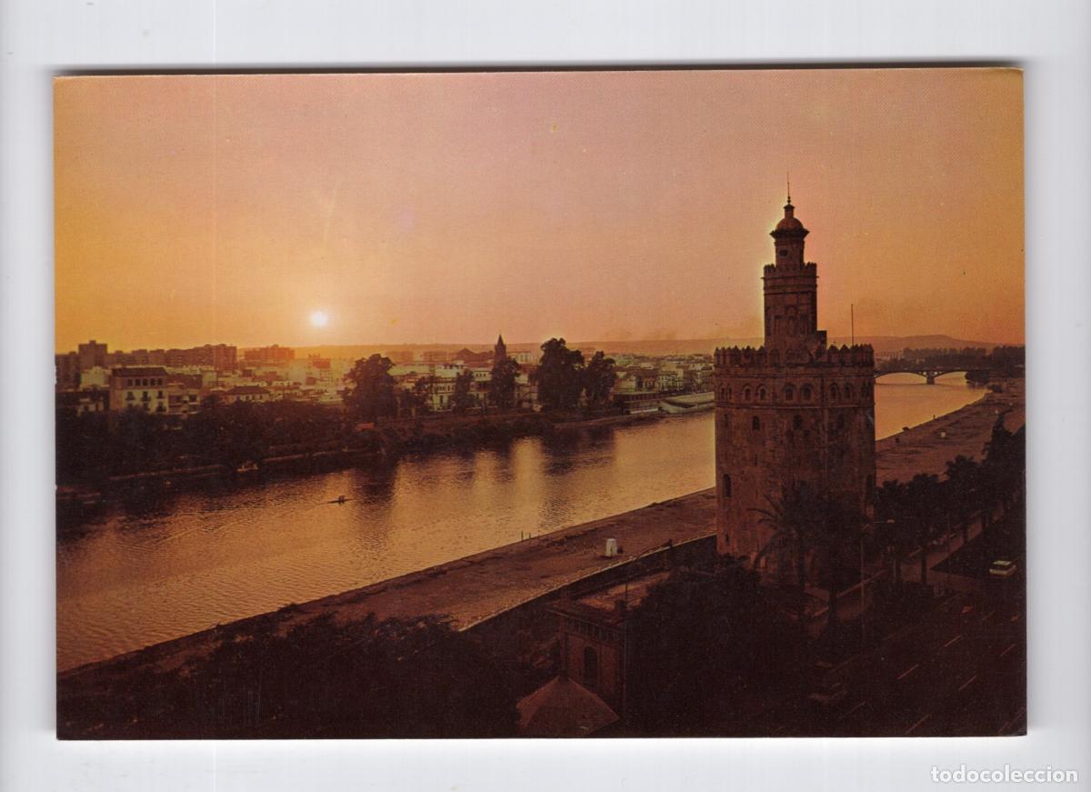 Postales: SEVILLA. Atardecer en el Guadalquivir con la Torre del Oro -Ediciones Beascoa BV-