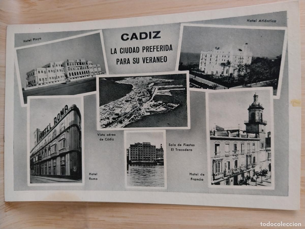 Postales: CADIZ CIUDAD PARA VERANEO ED FOURNIER ESCRITA A&Ntilde;O 1959