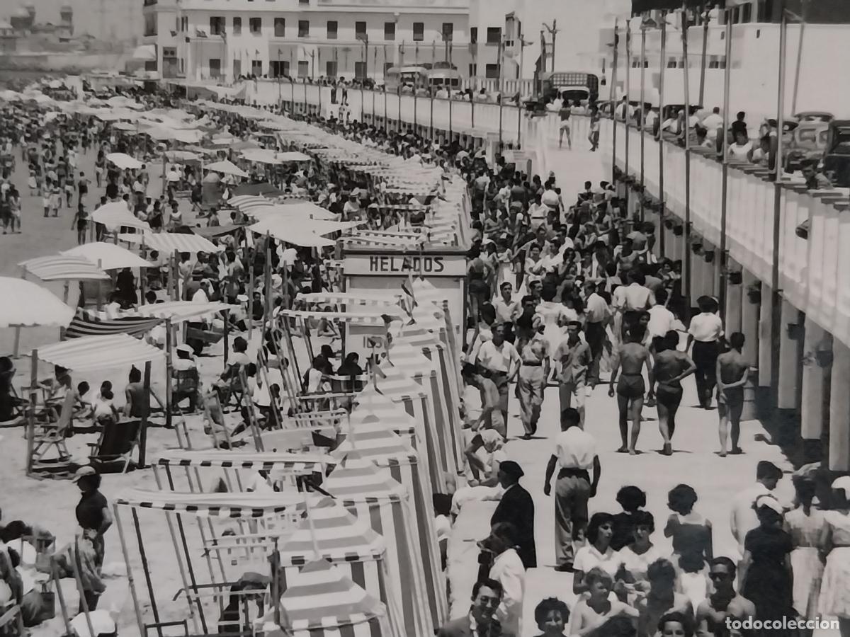 Postales: CADIZ PLAYA DE LA VICTORIA ED AMAYA 1014 ESCRITA A&Ntilde;O 1958 PRECIOSA ANIMADA