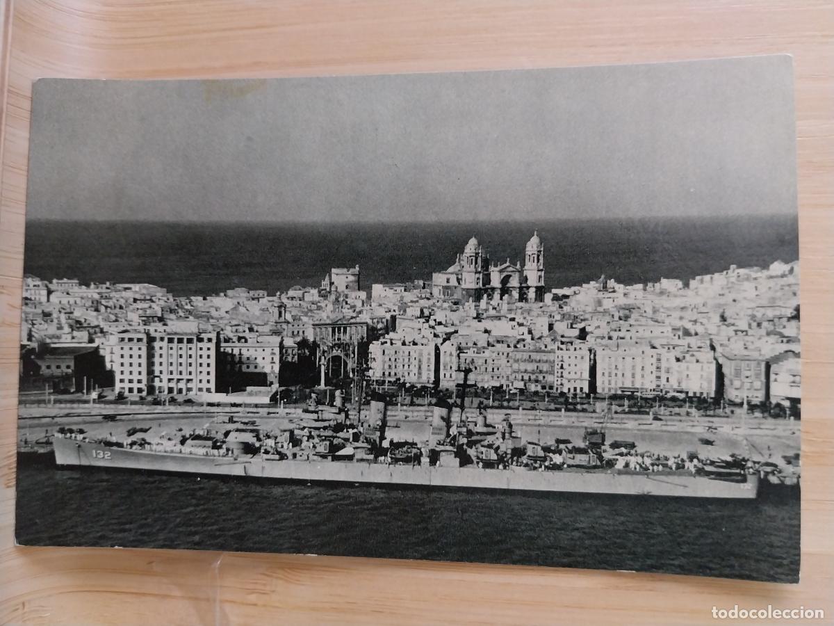 Postales: CADIZ ED FOURNIER ESCRITA A&Ntilde;OS 50 BARCO