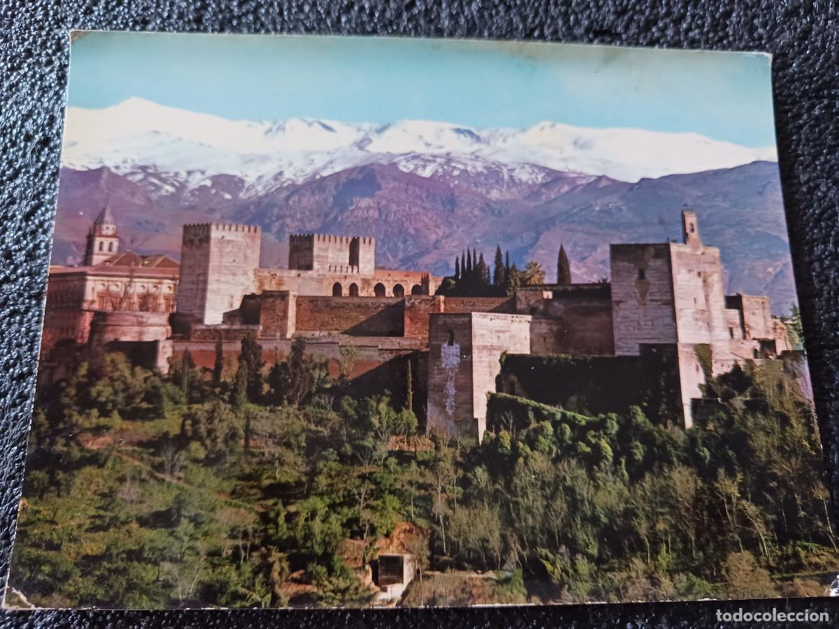 Postales: 140 granada, vista gral. de la alhambra y sierra nevada, ed. gallegos