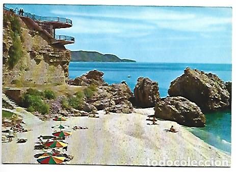 Postales: PLAYA Y BALCON DE EUROPA - BEACH AND EUROPE&acute;S BALCONY.- NERJA / MALAGA