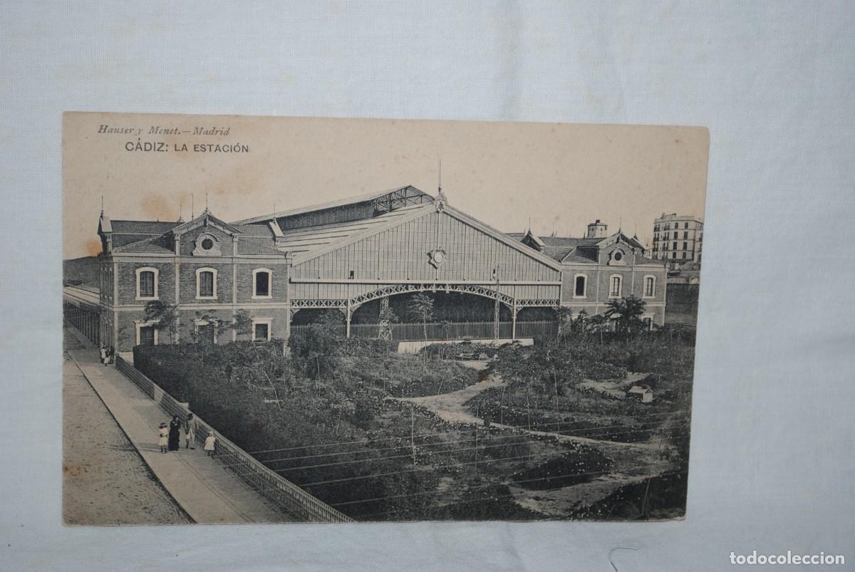 Postales: CADIZ , ANTIGUA ESTACION DE TRENES .