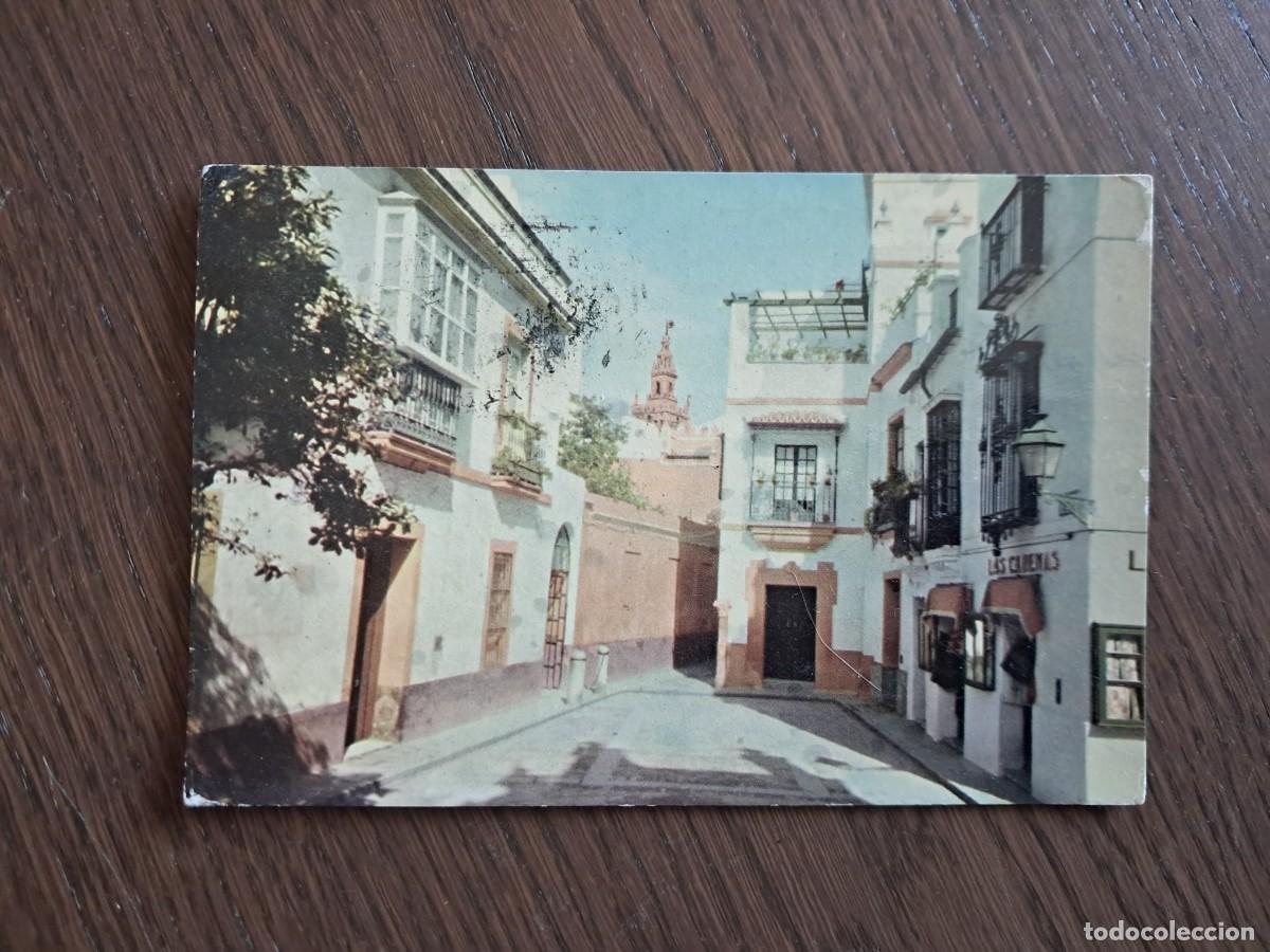 Postales: postal de Espa&ntilde;a, Barrio de Santa Cruz, Las Cadenas, Sevilla, escrita.