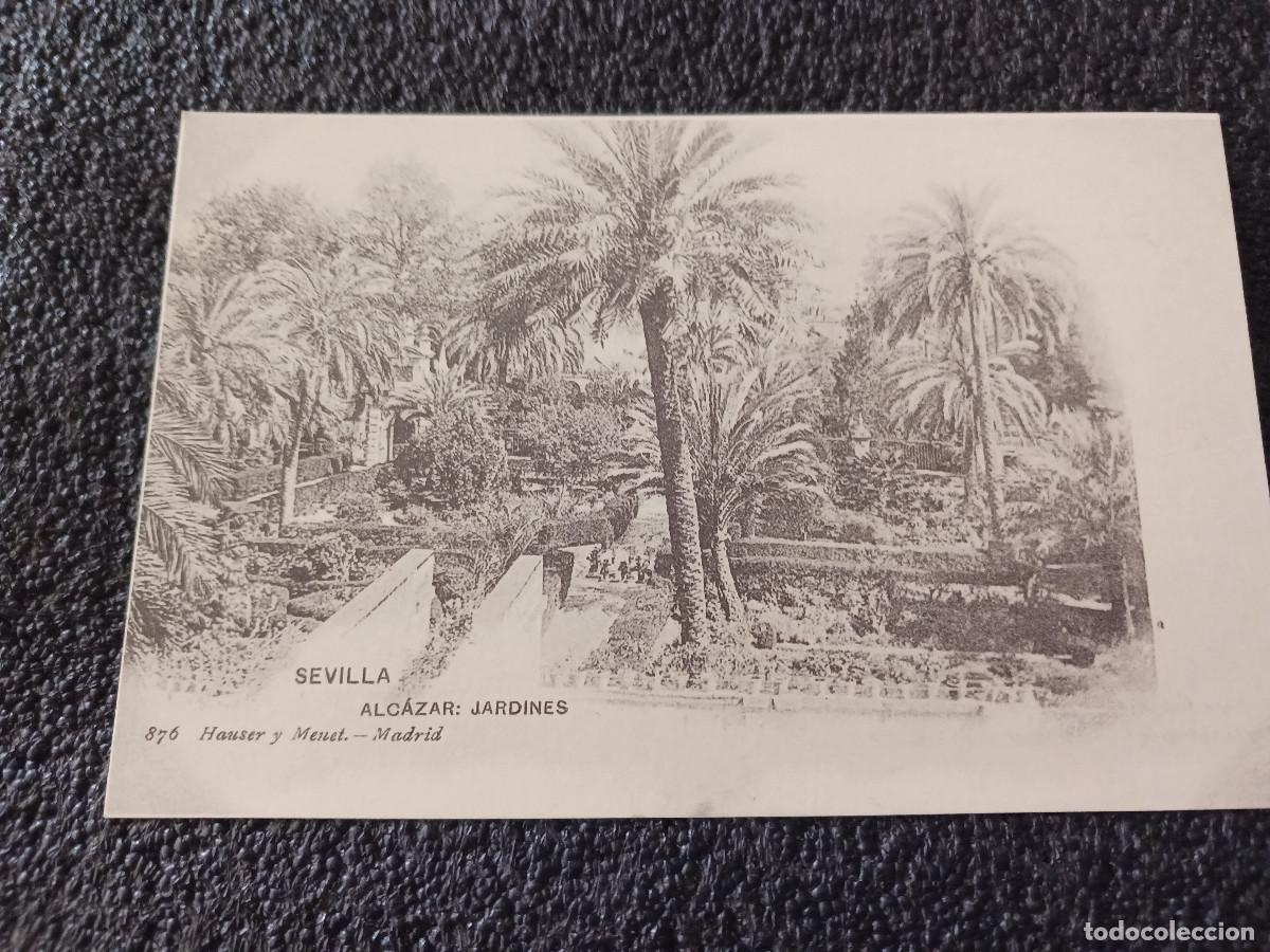 Postales: postal facsimil de sevilla antigua, alcazar, jardines, 1895, colec. P.C.P.