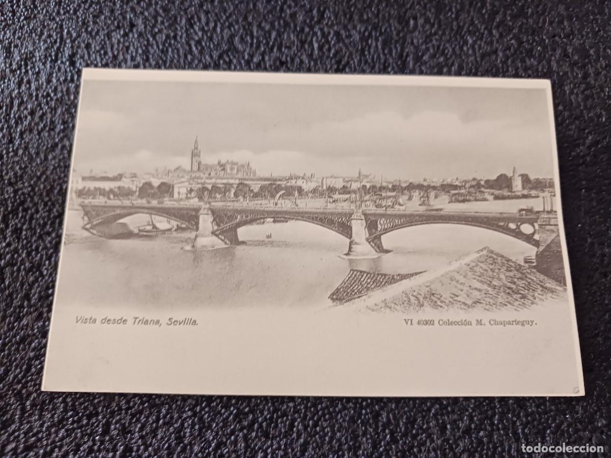 Postales: postal facsimil de sevilla antigua, vista desde triana, 1895, colec. P.C.P.