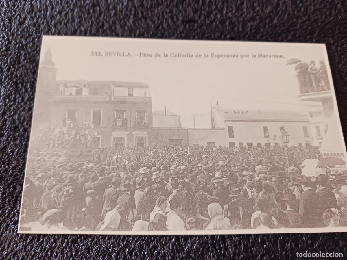 Postales: postal facsimil de sevilla antigua, paso cofradia de la esperanza macarena , 1899, colec. P.C.P.
