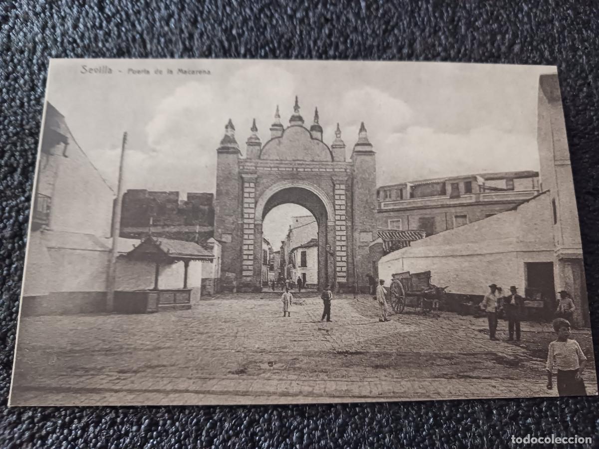Postales: postal facsimil de sevilla antigua, puerta de la macarena , 1899, colec. P.C.P.