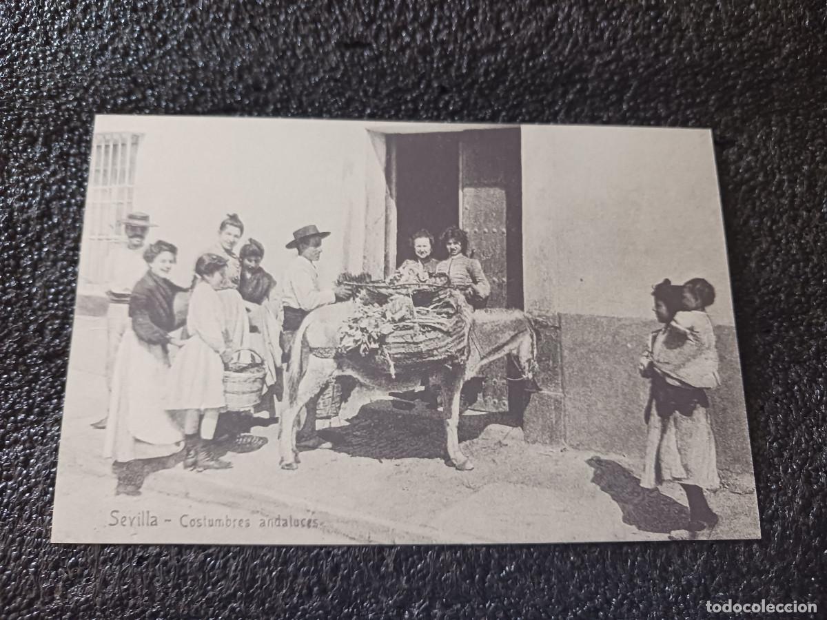 Postales: postal facsimil de sevilla antigua, costumbres andaluzas, 1901, colec. P.C.P.