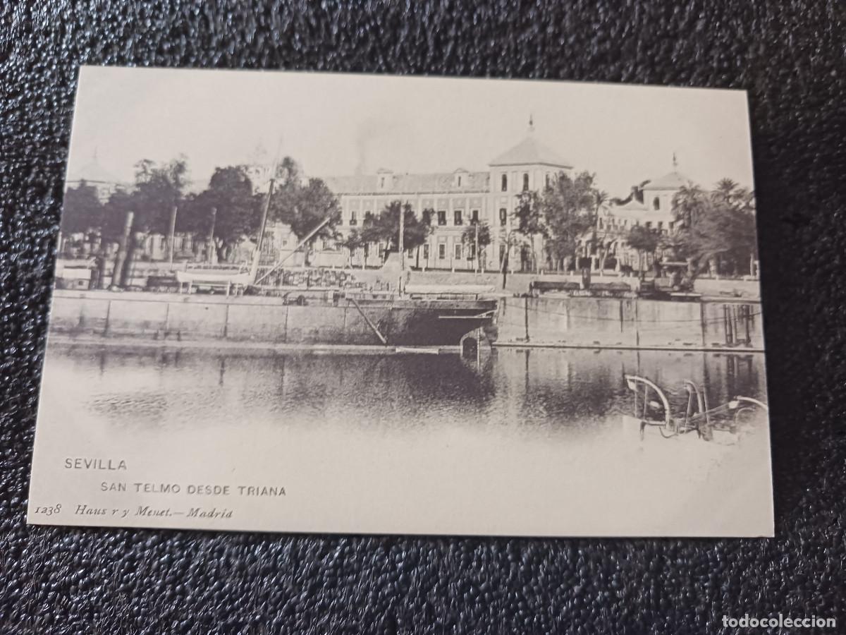 Postales: postal facsimil de sevilla antigua, san telmo desde triana, 1904, colec. P.C.P.
