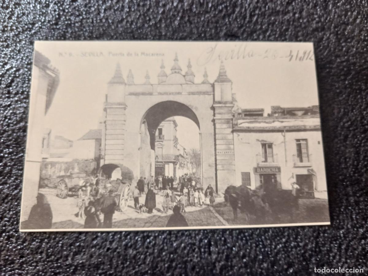 Postales: postal facsimil de sevilla antigua, puerta de la macarena, 1905, colec. P.C.P.