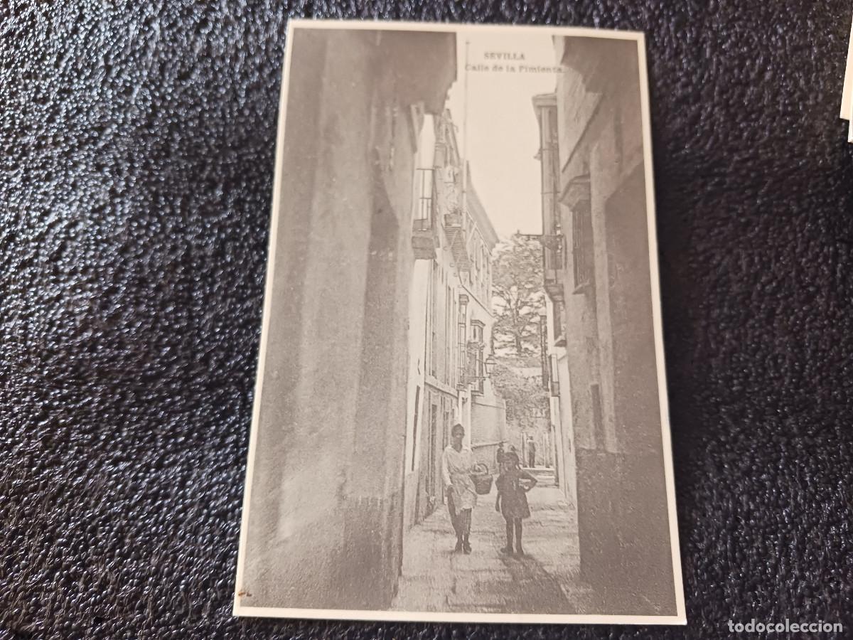 Postales: postal facsimil de sevilla antigua, calle la pimienta, 1906, colec. P.C.P.