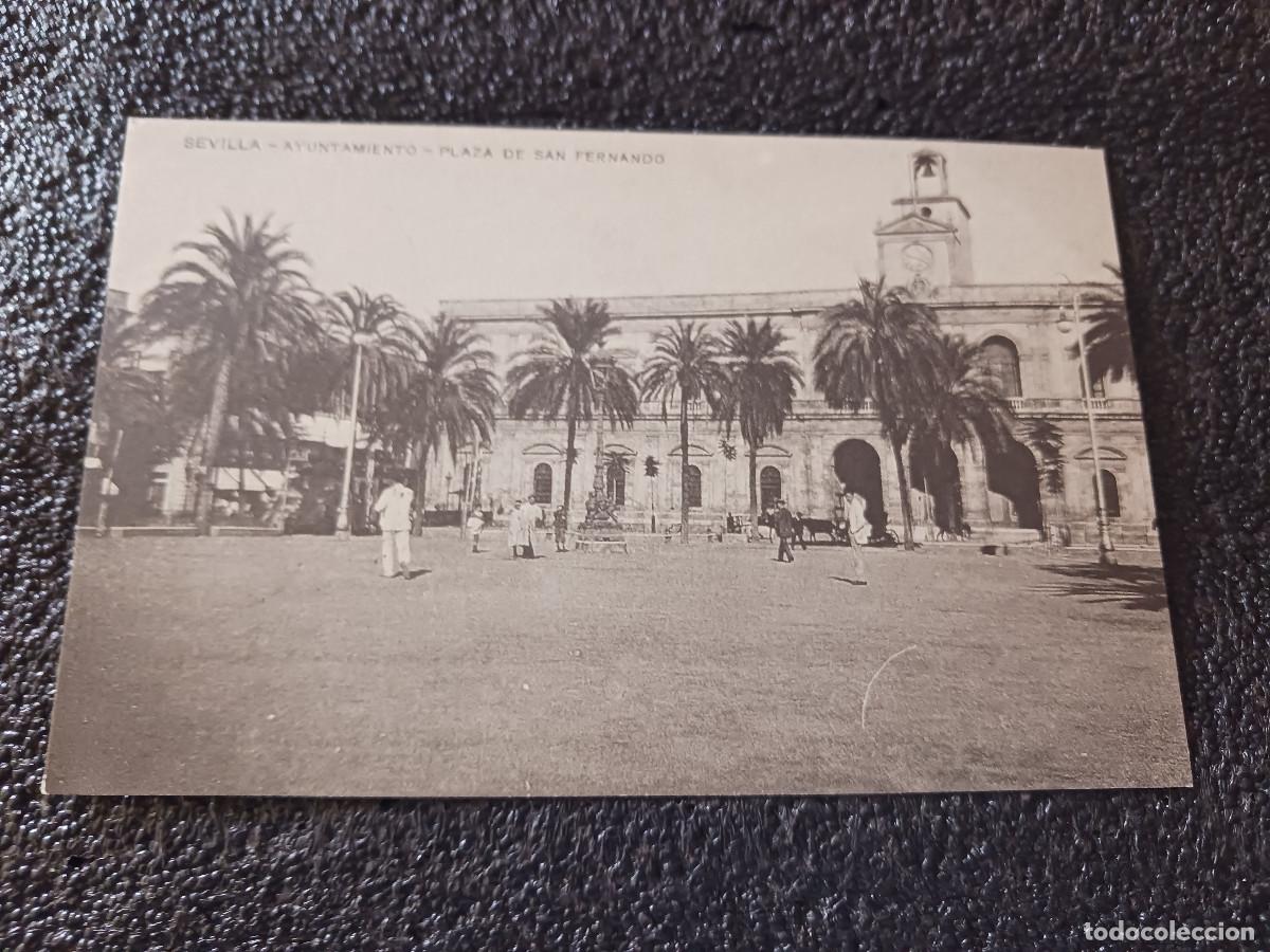 Postales: postal facsimil de sevilla antigua, ayuntamiento, plaza de san fernando, 1915, colec. P.C.P.