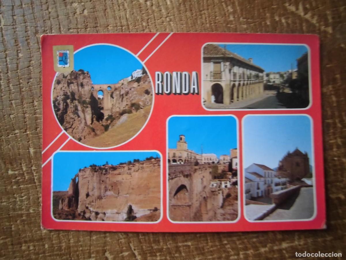 Postales: POSTAL RONDA M&Aacute;LAGA DIVERSOS ASPECTOS DOM&Iacute;NGUEZ ESCUDO DE ORO
