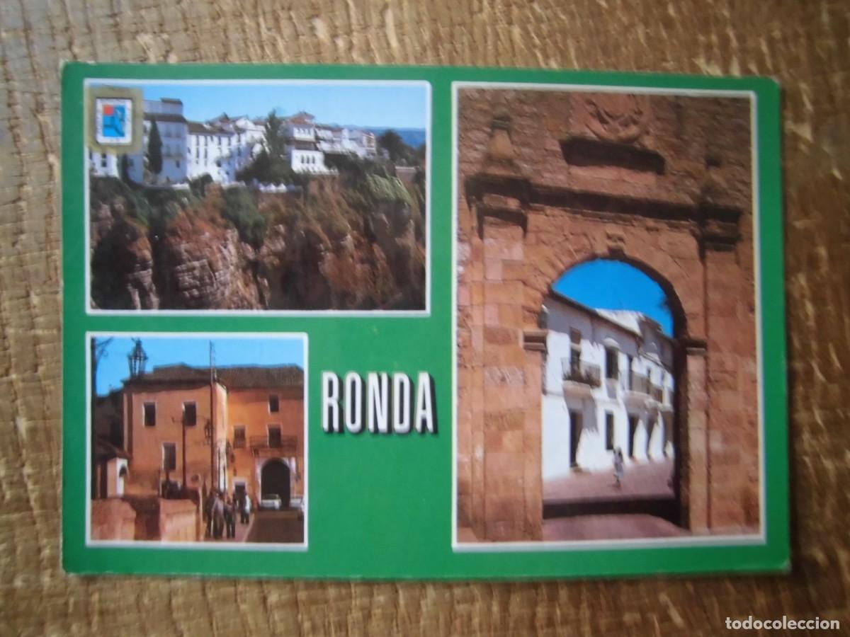 Postales: POSTAL RONDA M&Aacute;LAGA DIVERSOS ASPECTOS DOM&Iacute;NGUEZ ESCUDO DE ORO