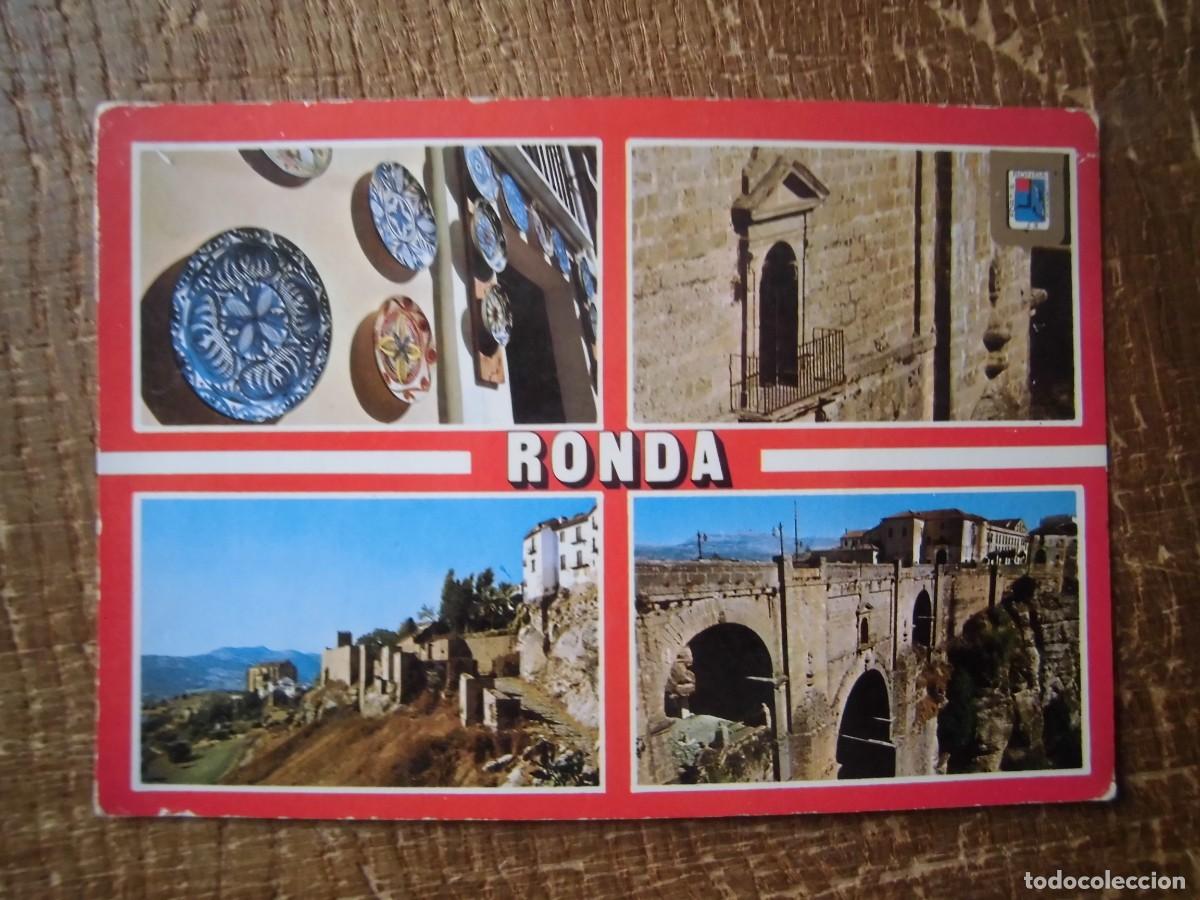 Postales: POSTAL RONDA M&Aacute;LAGA DIVERSOS ASPECTOS DOM&Iacute;NGUEZ ESCUDO DE ORO