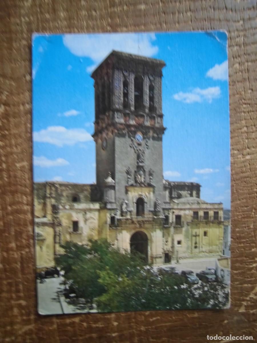 Postales: POSTAL ARCOS DE LA FRONTERA C&Aacute;DIZ FACHADA LATERAL Y TORRE DE SANTA MAR&Iacute;A EDICIONES ARRIBAS