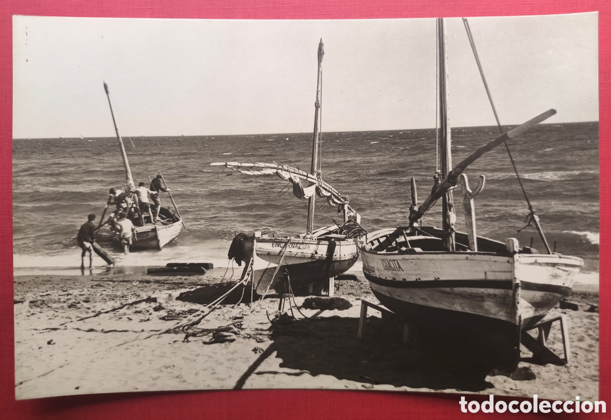 Postales: MARBELLA BARCAS PLAYA POSTAL FOTOGR&Aacute;FICA ANIMADA M&Aacute;LAGA C. 1960