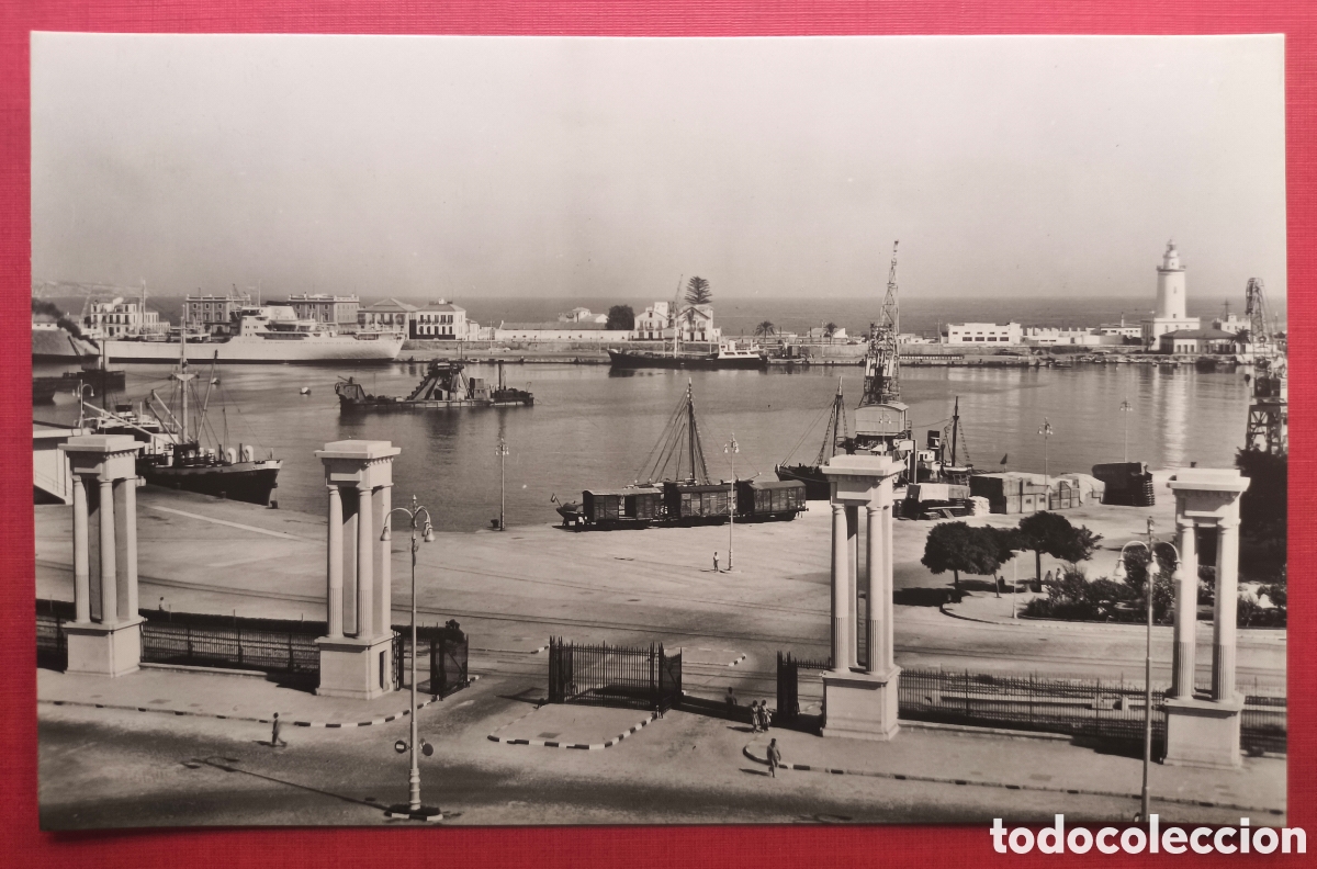 Postales: M&Aacute;LAGA VISTA DEL PUERTO POSTAL FOTOGR&Aacute;FICA FOTOGR&Aacute;FIA ALFONSO C. 1960