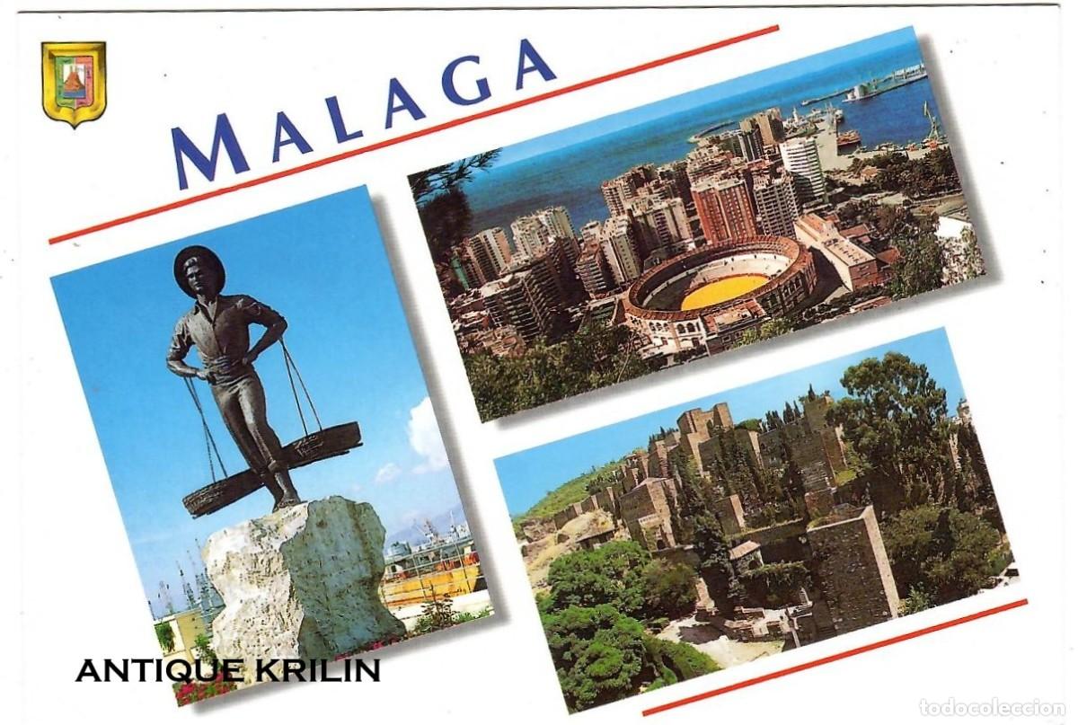 Postales: MALAGA N&ordm; 29 VARIAS VISTAS / EDICION ESCUDO DE ORO / SIN FRANQUEAR