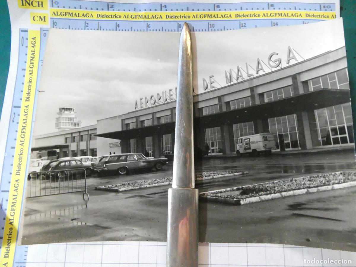 Postales: FOTO FOTOGRAF&Iacute;A DE M&Aacute;LAGA. AEROPUERTO. A&Ntilde;OS 60. TERMINAL FACHADA. F49
