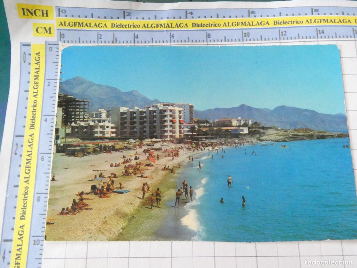 Postales: POSTAL DE M&Aacute;LAGA. A&Ntilde;O 1975. NERJA PLAYA DE LA TORRECILLA 15 PADIAL. 2530