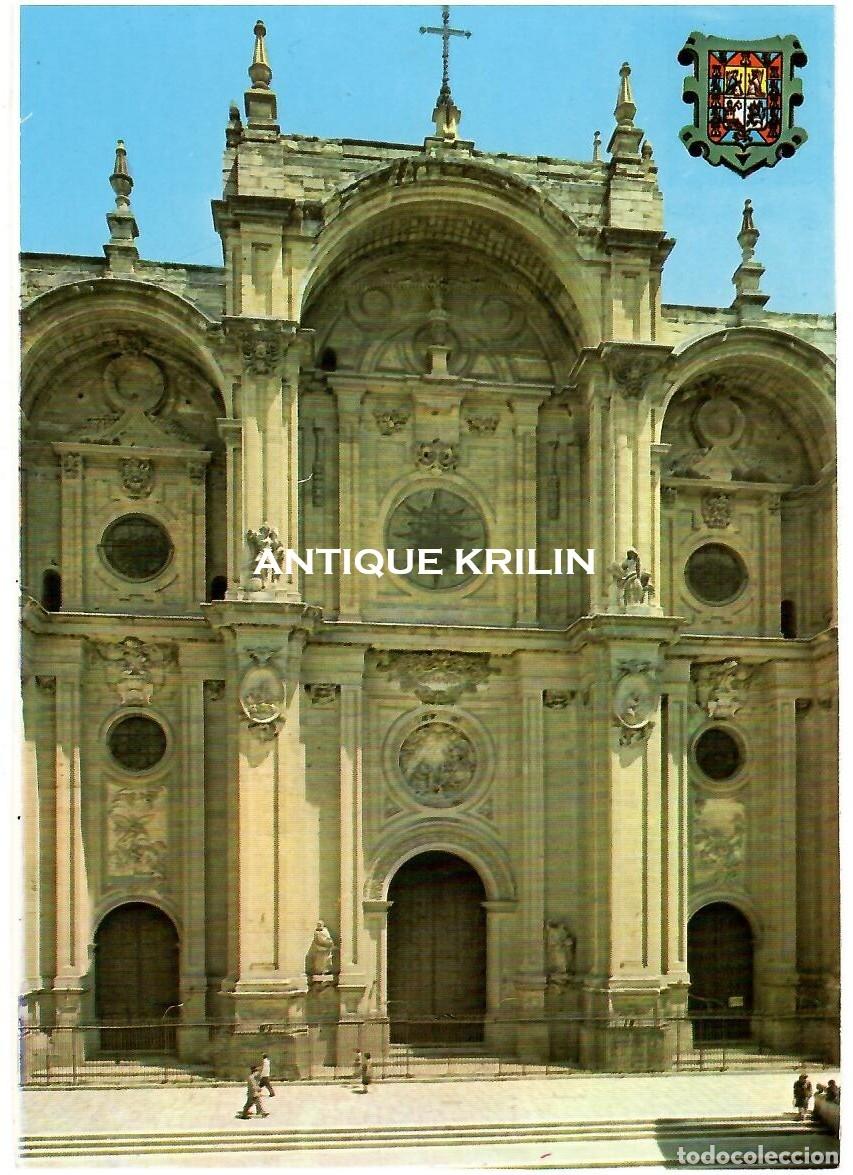 Postales: GRANADA SERIE 45 N&ordm; 198 FACHADA PRINCIPAL CATEDRAL / POSTALES GRANADA / SIN FRANQUEAR