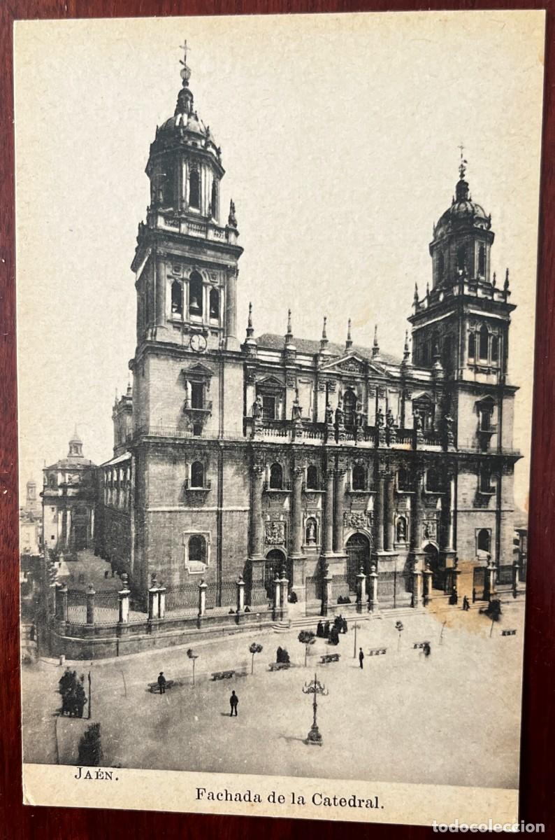 Postales: JAEN, FACHADA DE LA CATEDRAL, LACOSTE, COLECCION ESPA&Ntilde;A MONUMENTAL E HISTORICA SERIE X N&ordm; 55