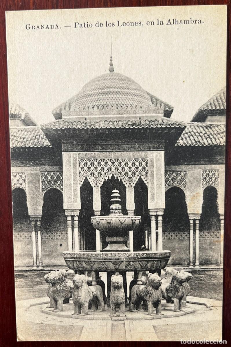 Postales: GRANADA, PATIO DE LOS LEONES EN LA ALHAMBRA, LACOSTE, COLECCION ESPA&Ntilde;A MONUMENTAL E HISTORICA SERIE