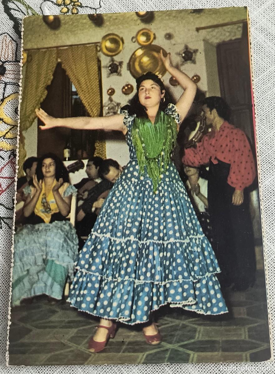 Postales: POSTAL | MUJER ANDALUZA BAILANDO CON TRAJE REGIONAL