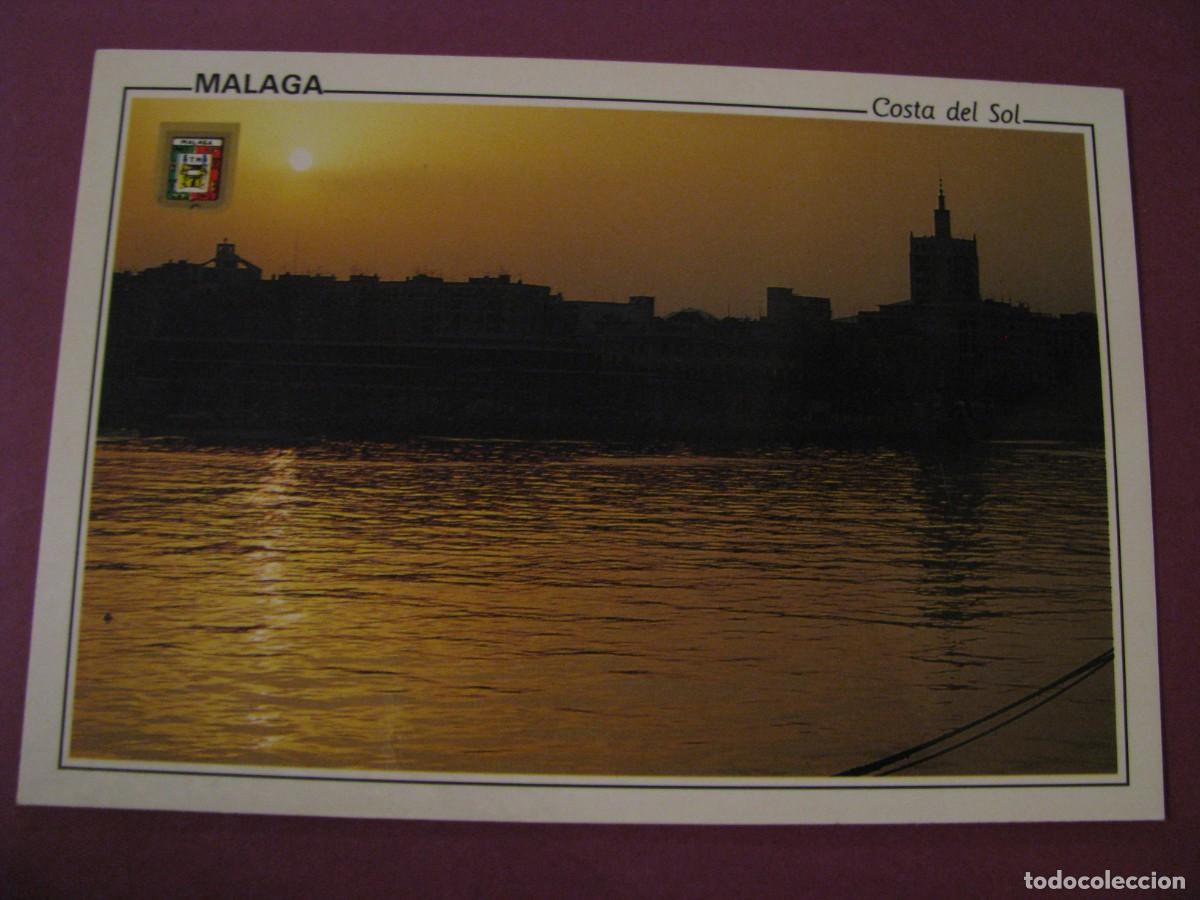 Postales: POSTAL DE MALAGA. ATARDECER EN EL PUERTO. DOMINGUEZ 41