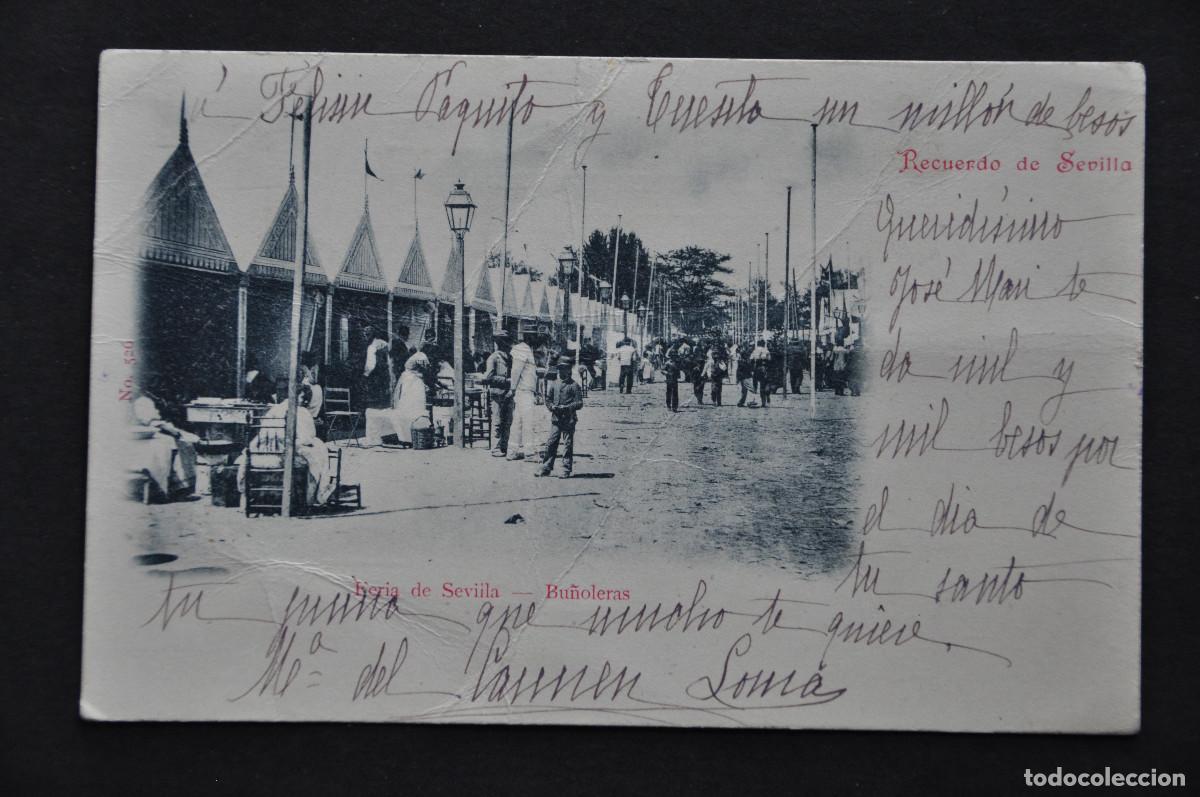 Postales: FERIA DE SEVILLA - BU&Ntilde;OLERAS - RECUERDO DE SEVILLA