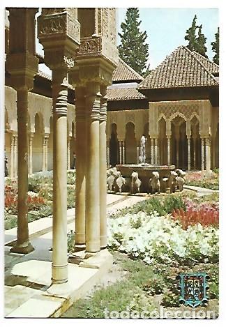 Postales: COLUMNAS PATIO DE LOS LEONES, ALHAMBRA.- GRANADA