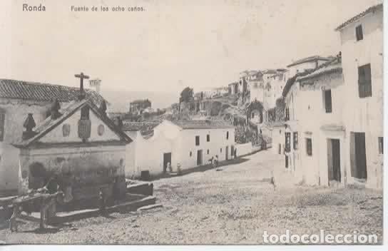 Postales: RONDA MALAGA SIN ESCRIBIR FUENTE DE LOS OCHO CA&Ntilde;OS