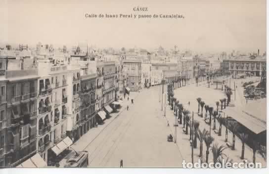 Postales: CADIZ SIN ESCRIBIR CALLE ISAAC PERAL TRANVIA
