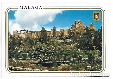 Postales: LA ALCAZABA Y JARDINES PUERTA OSCURA.- MALAGA