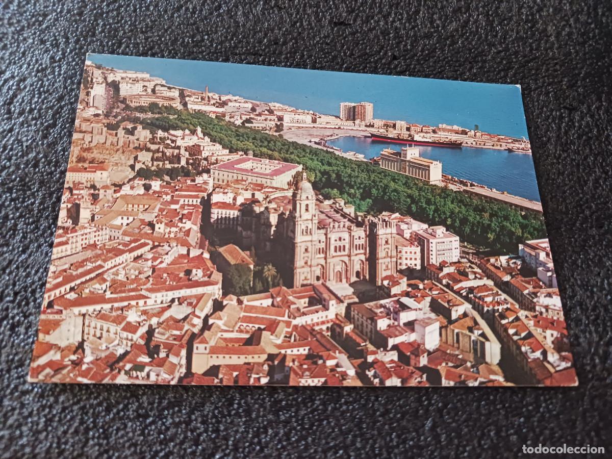 Postales: 242 malaga, catedral y puerto, vista aerea, ed. alarde, escrita 1967