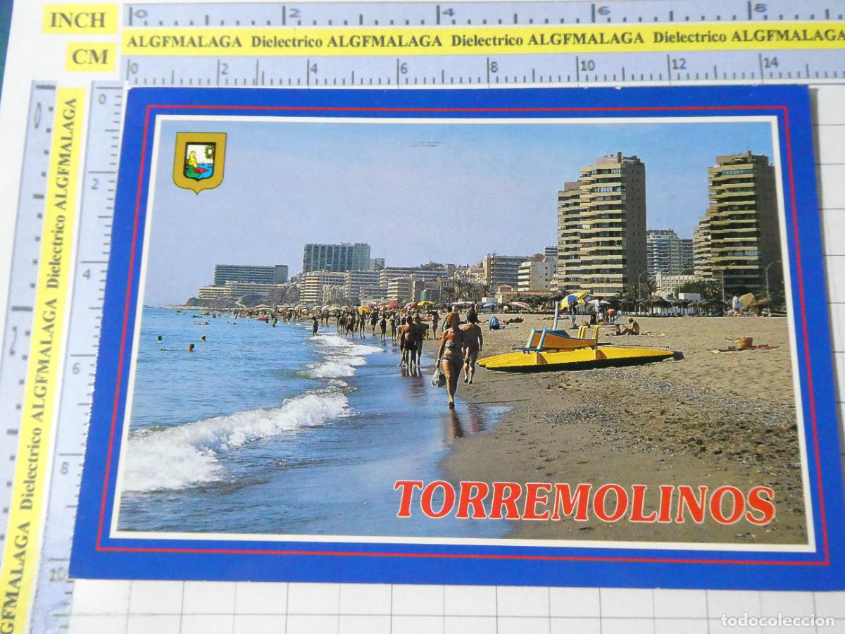 Postales: POSTAL DE M&Aacute;LAGA. A&Ntilde;O 1992. TORREMOLINOS. PLAYAMAR Y EL BAJONDILLO MUJER BIKINI. ESCUDO ORO. 2342