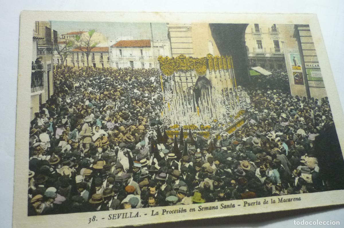 Postales: postal sevilla semana santa puerta macarena cm