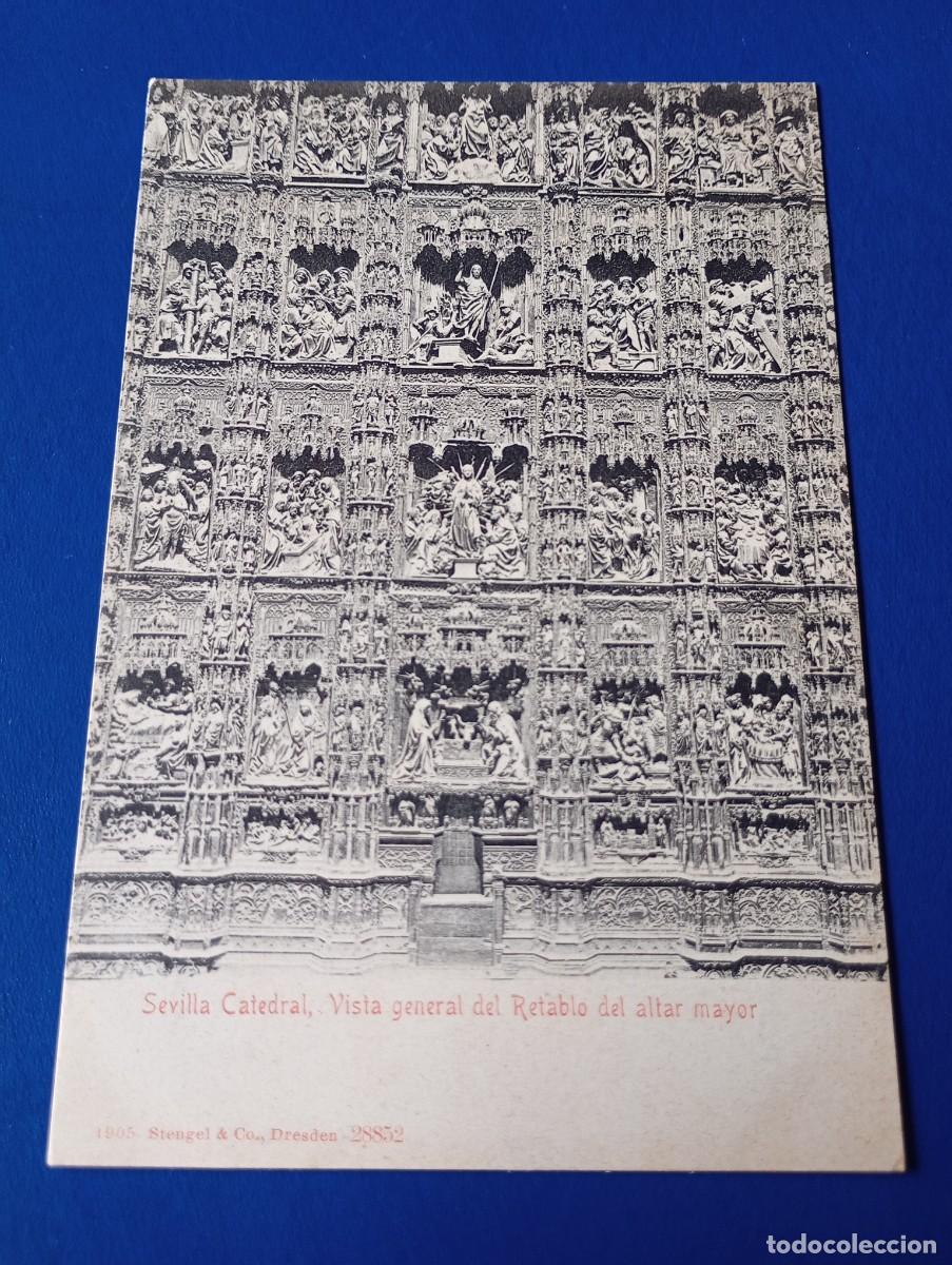 Postales: Postal antigua Sevilla Catedral Retablo Stengel