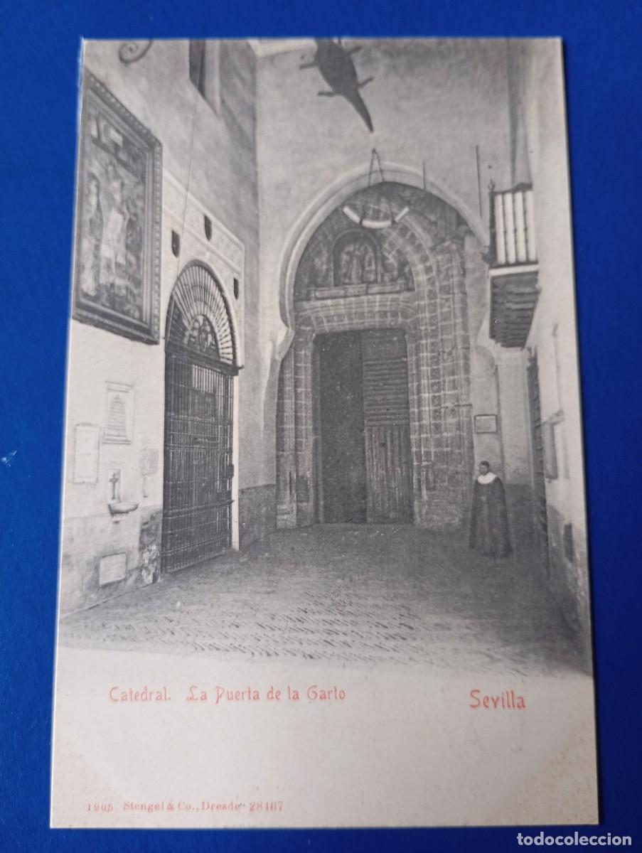 Postales: Postal antigua Sevilla Catedral la puerta del Lagarto Stengel
