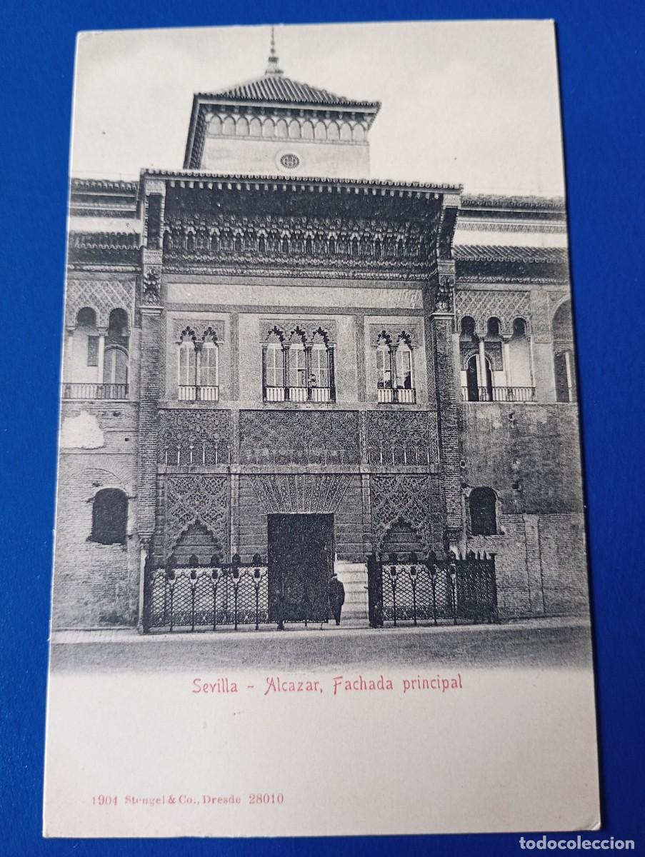 Postales: Postal antigua Sevilla Alc&aacute;zar Fachada Principal Stengel