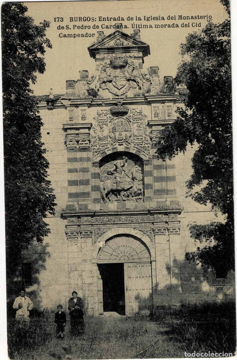 Postales: POSTAL ANTIGUA CASTILLA Y LEON. BURGOS. IGLESIA DEL MONASTERIO DE S. PEDRO DE CARDE&Ntilde;A. P-CASTLE-1318
