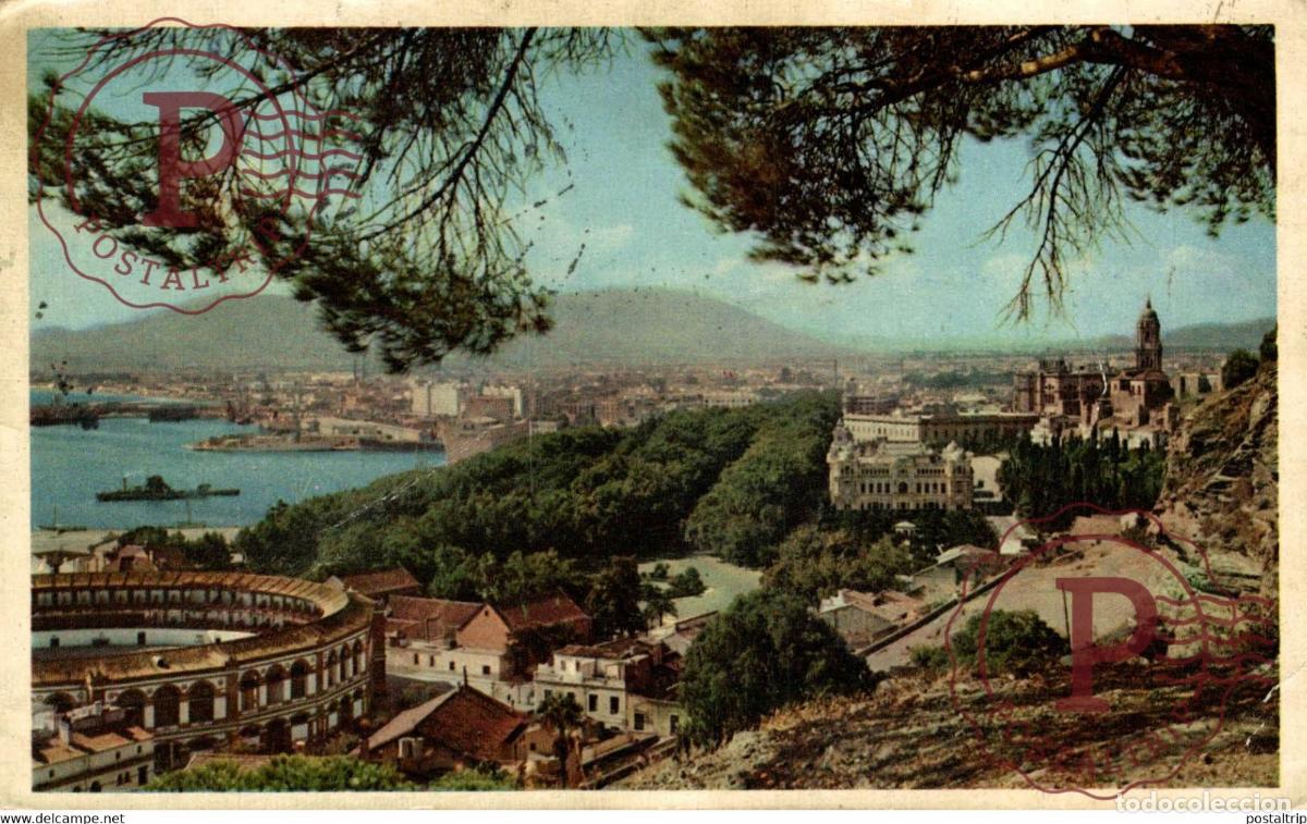 Postcards: MALAGA VISTA DESDE GIBRALTAR ANDALUCIA MALAGA ESPA&Ntilde;A ESPAGNE
