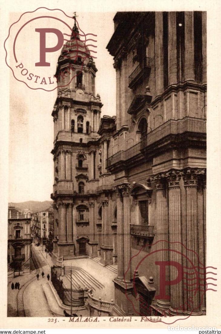 Postcards: MALAGA CATEDRAL FACHADA ANDALUCIA MALAGA ESPA&Ntilde;A ESPAGNE