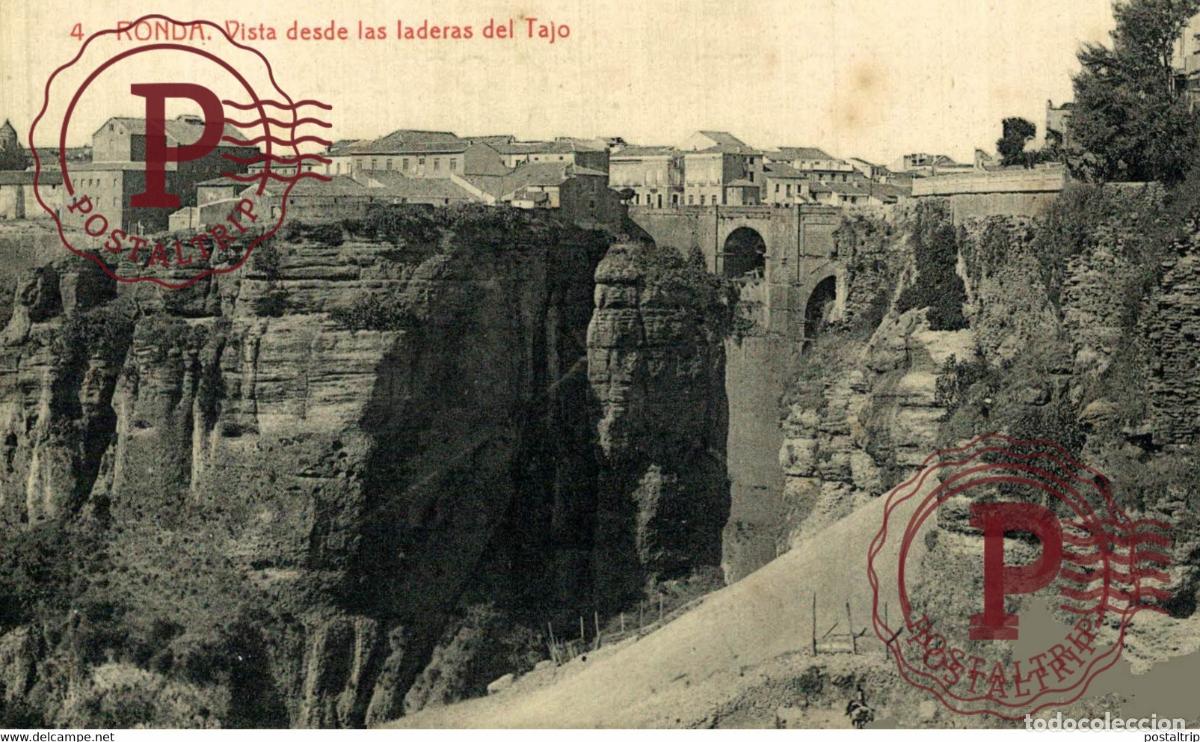 Postkarten: M&Aacute;LAGA. RONDA. VISTA DE LAS LADERAS DEL TAJO.