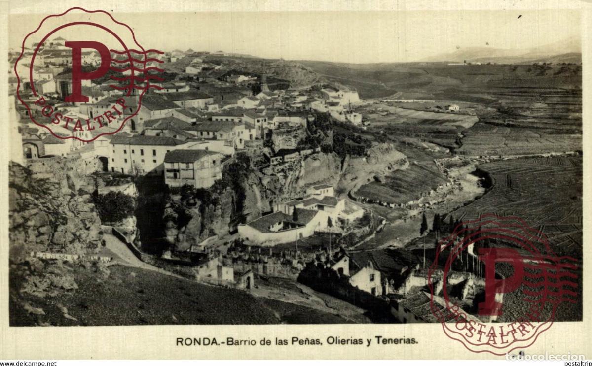 Postkarten: M&Aacute;LAGA. RONDA. Ronda, Barrio de las Pe&ntilde;as, Olierias y Tenerias.