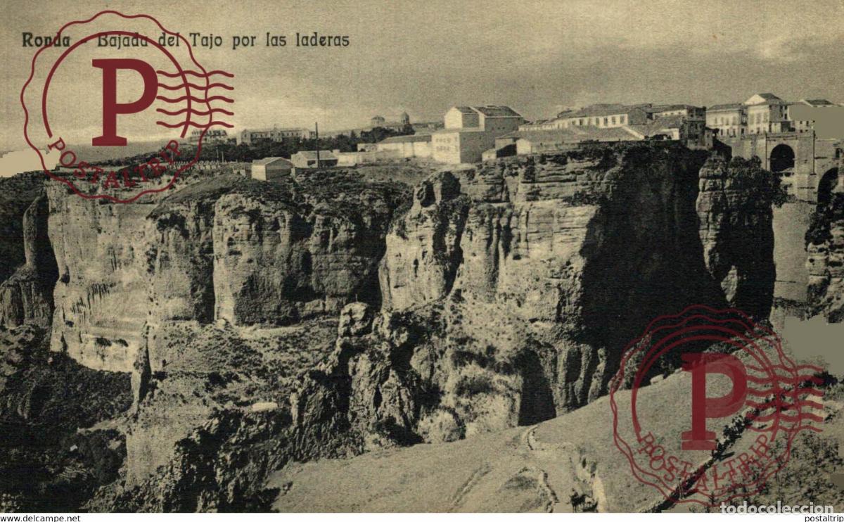 Cartes Postales: M&Aacute;LAGA. RONDA. BAJADA DEL TAJO POR LAS LADERAS.