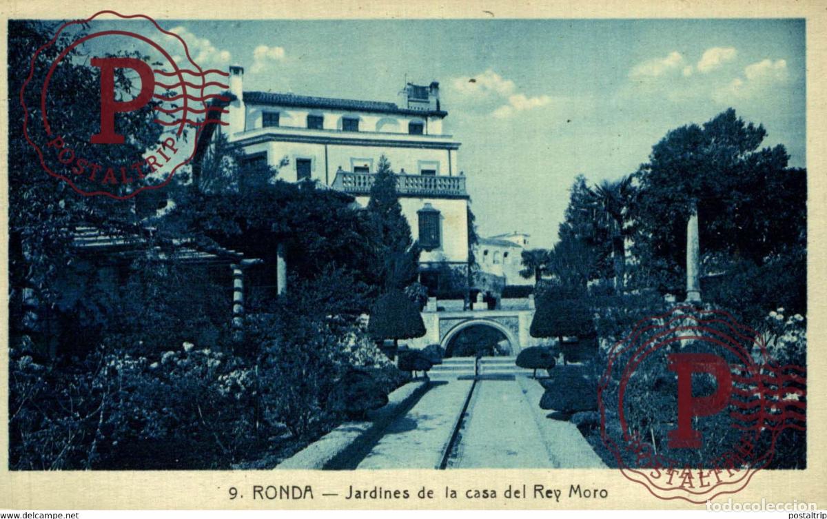 Cartes Postales: M&Aacute;LAGA. RONDA. JARDINES DE LA CASA DEL REY MORO.